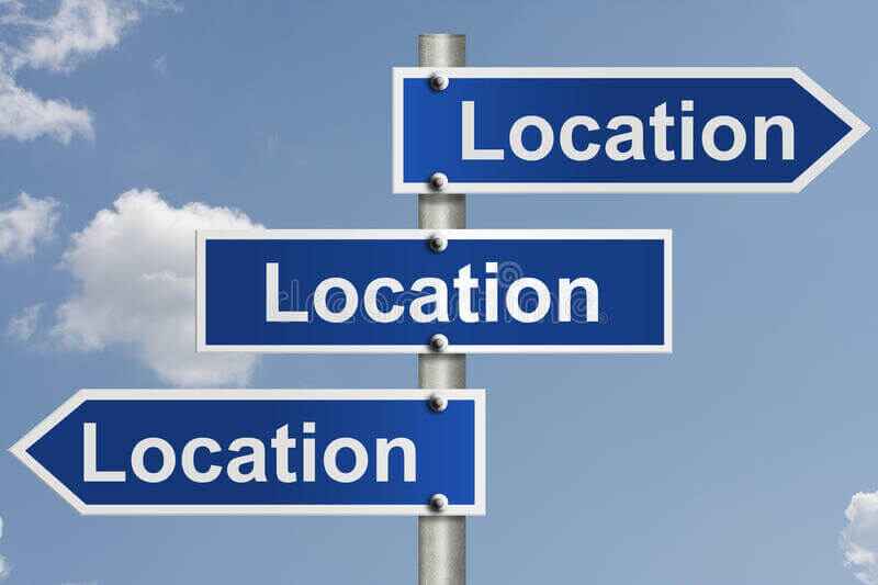 Three Location signs